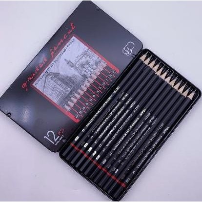 

ready Pensil Gambar Sketsa Profesional Set Isi 12 Pcs 2H-8B - Graded Pencils
