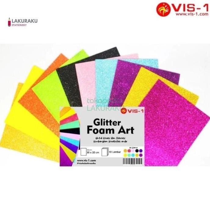 

ready EVA FOAM ART GLITTER WARNA A4 20 X 30 VIS-1 PRAKARYA PER 1 PAK 10 PCS