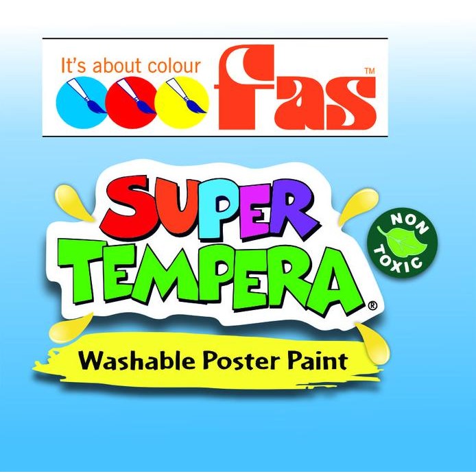 

ready FAS Super Tempera Washable Poster Paint Cat Lukis Cepat Kering Sekolah 250 ml - Pilih Warna