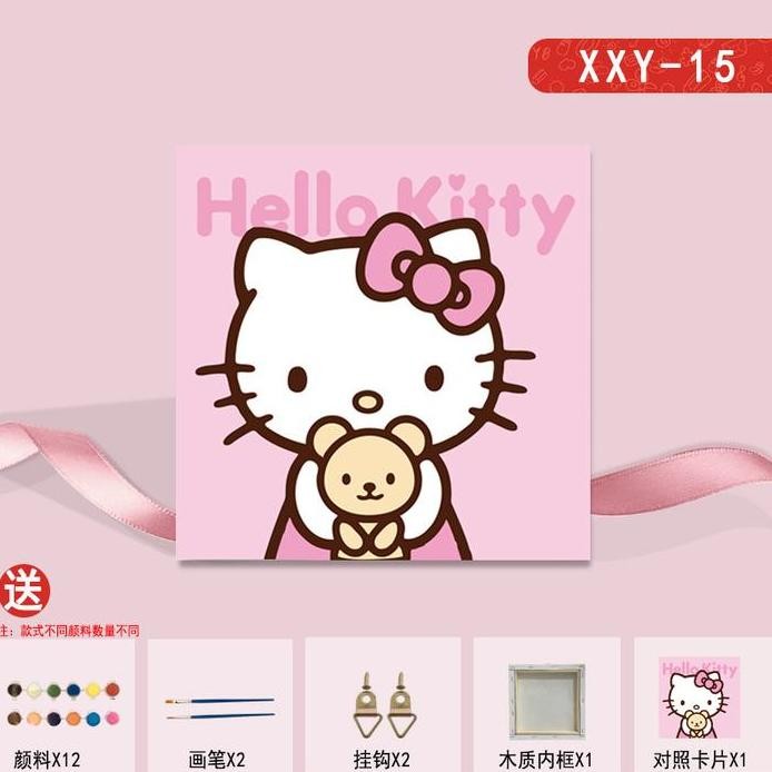 

ready canvas painting anak with number / prakarya anak melukis mewarnai