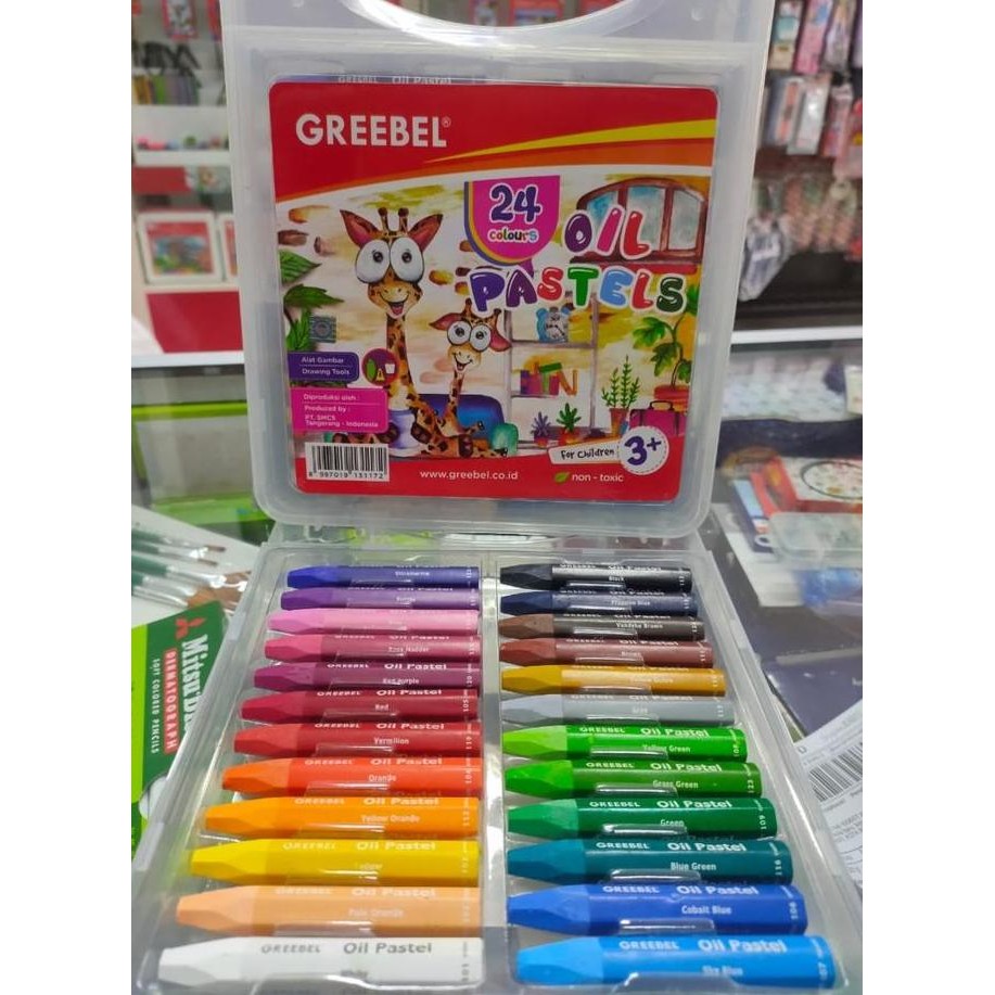 

ready Crayon greebel 24 warna oil pastel