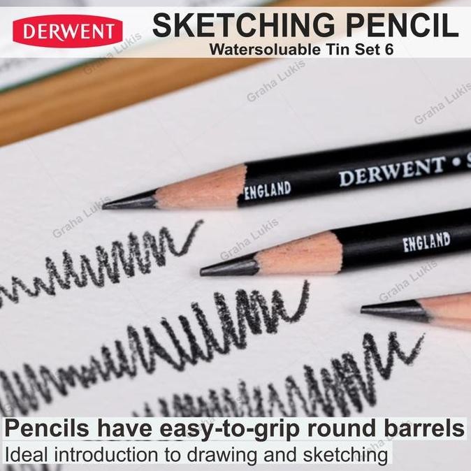 

ready Derwent Watersoluble Sketching 6 tin