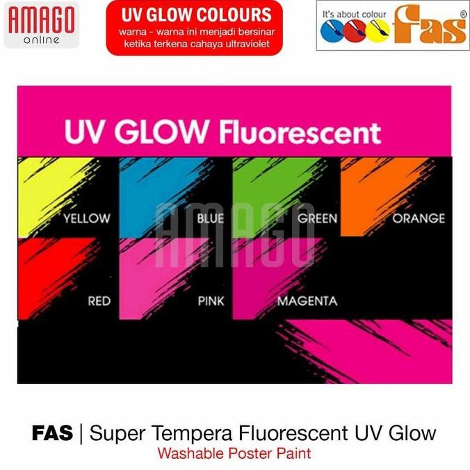 

ready FAS - SUPER TEMPERA FLUORESCENT UV GLOW PAINT - 500 ml - PILIH WARNA