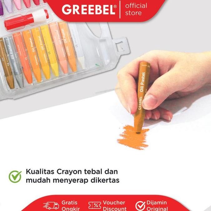 

ready Crayon Greebel 36 Warna / Oil Pastel Greebel 36 Warna Non toxic