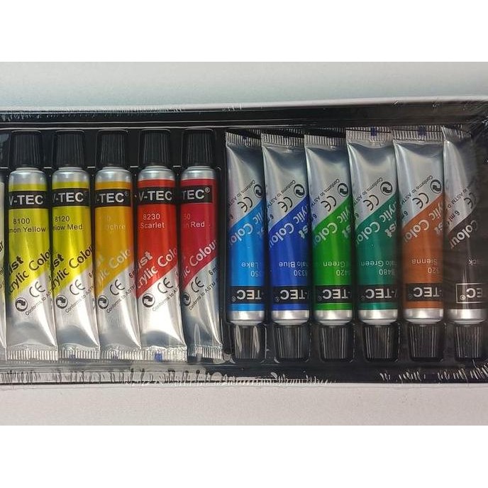 

ready Cat Acrylic v-tec 12 warna (6 ml)