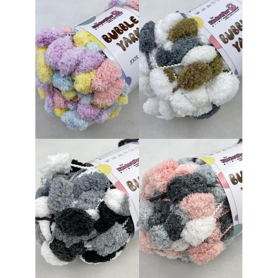 Benang rajut bubble yarn polyester murah