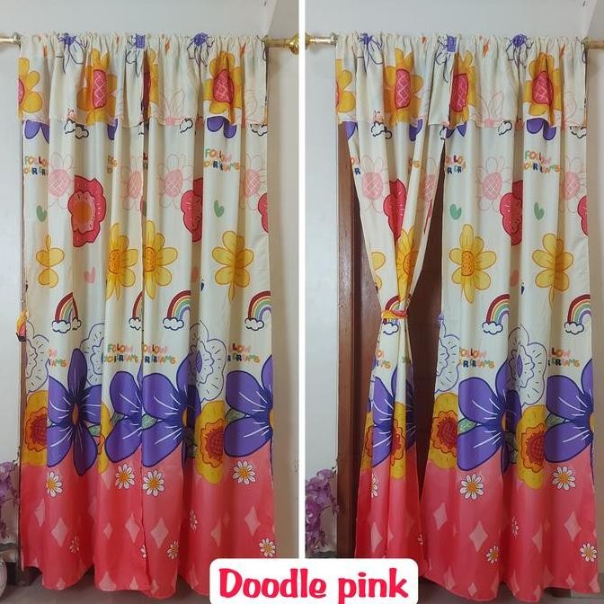 GORDEN SERUT PINTU / GORDEN SERUT JENDELA UKURAN 100 X 200 CM murah