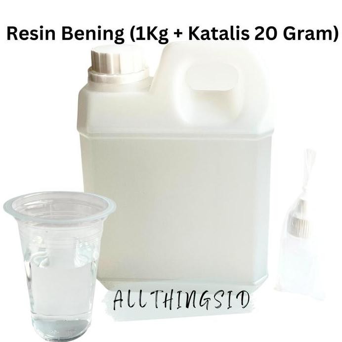 

baru !!! Resin Bening 1 Kg + Katalis - Resin Polyester Kerajinan