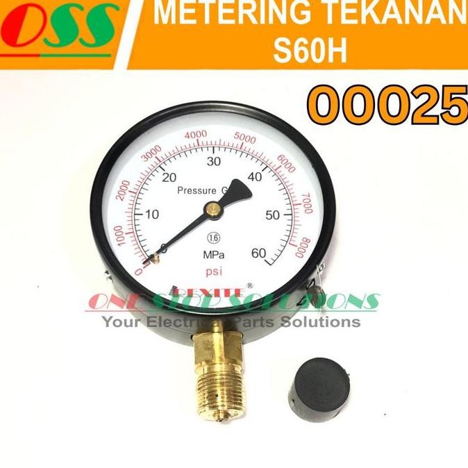 TEST NOZZLE PRESSURE GAUGE METER S60H METERING TEKANAN 60 MPA 8000 PSI