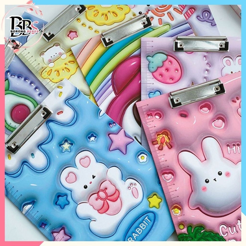 

BORES Papan Jalan Motif Kartun Karakter 3D Papan Ujian A4 Clipboard Ujian Papan Tulis Anak Bolak Balik Besar Murah Ukuran A4 Papan Jalan Karakter Beruang Lucu