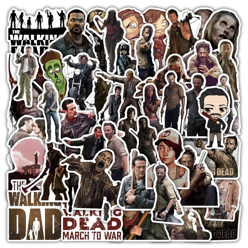 

10/30/50PCS TV Show The Walking Dead Stickers Horror Movie Graffiti Sticker Toy Gift DIY Laptop Luggage Wall Fridge Decals