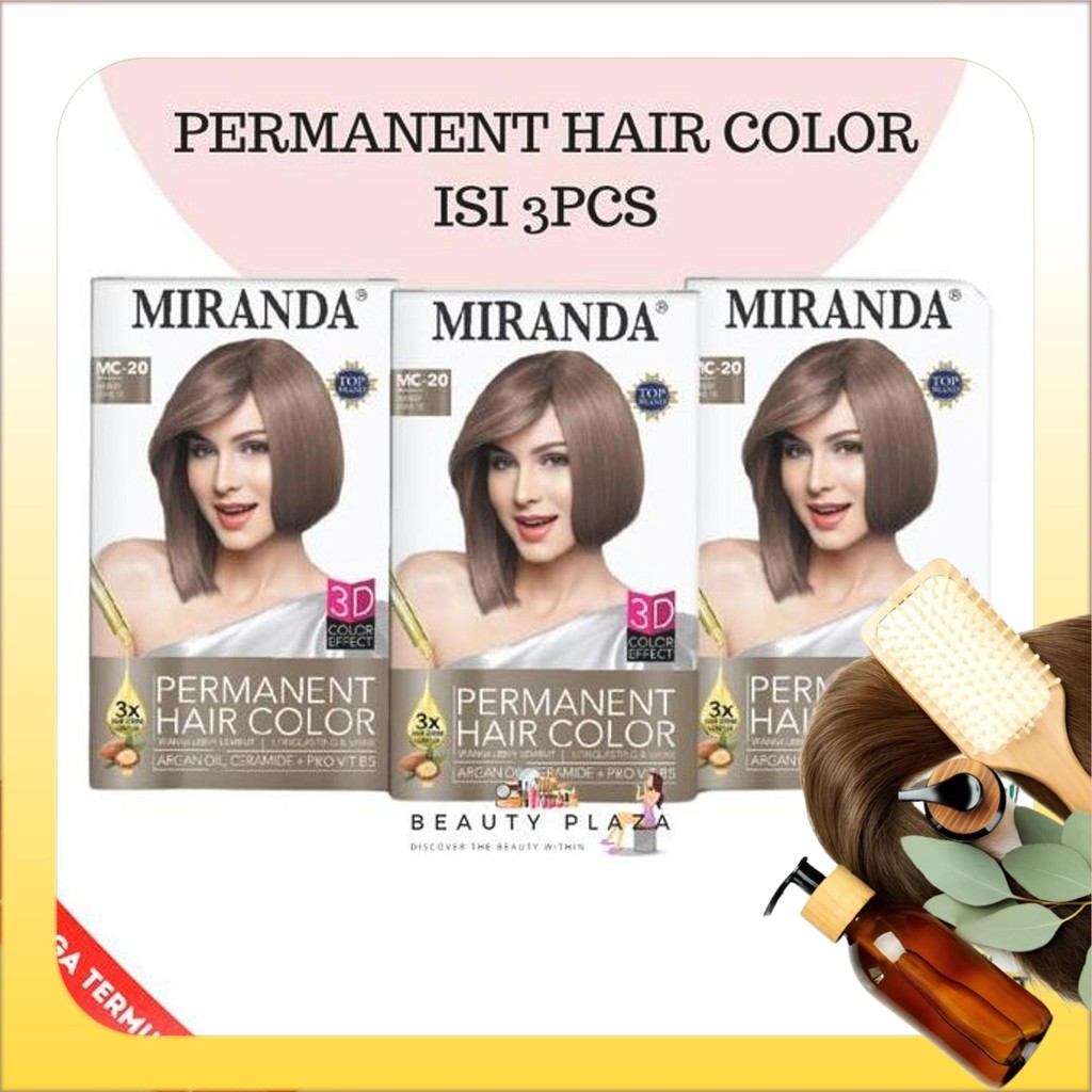 miranda hair color mc20 smokey ash 30ml x3pcs box brown sameday