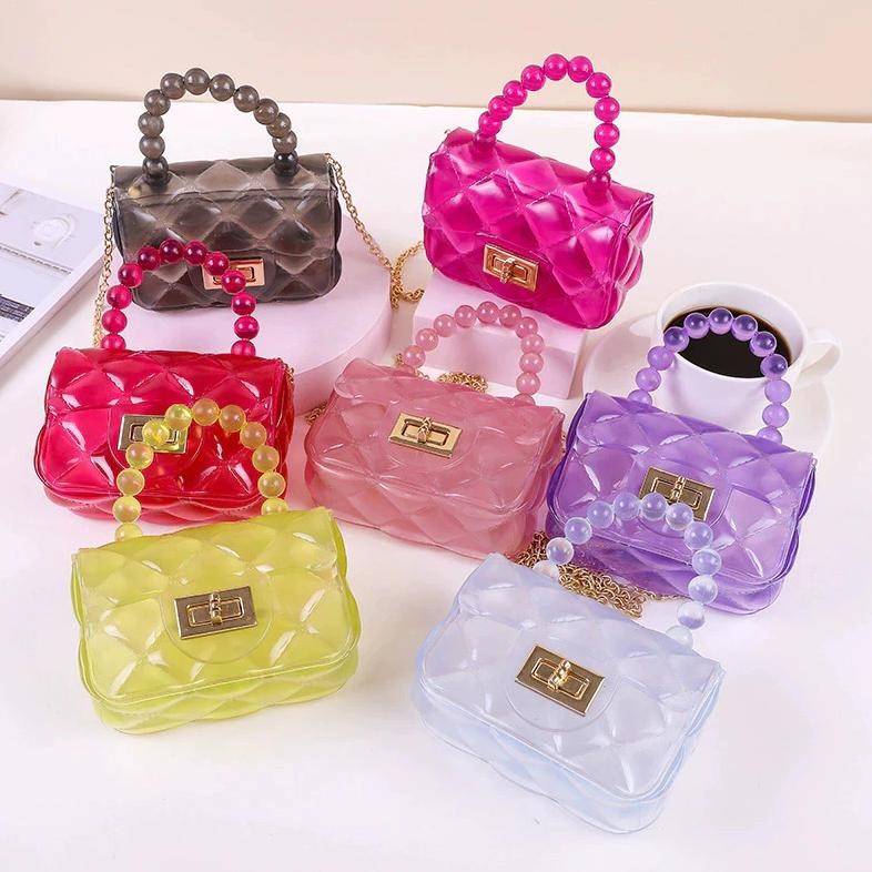 Promo Tas Selempang Mini Jelly Anak Motif Transparan Lucu Tas Wanita Jelly Bag Glossy