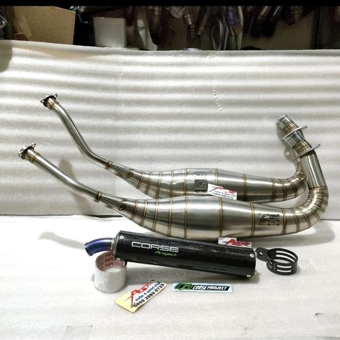 Grosir Knalpot Corse Project Carbon + Aitech Stainles Original Ninja R Rr L