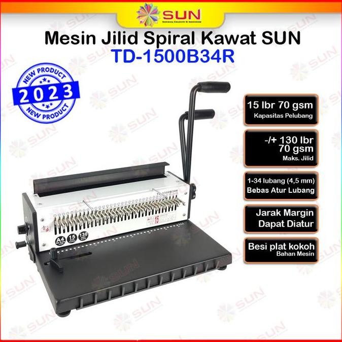 

[[ XIAMUNG / MESIN JILID SPIRAL KAWAT A4 TD-1231 BEST SELLER