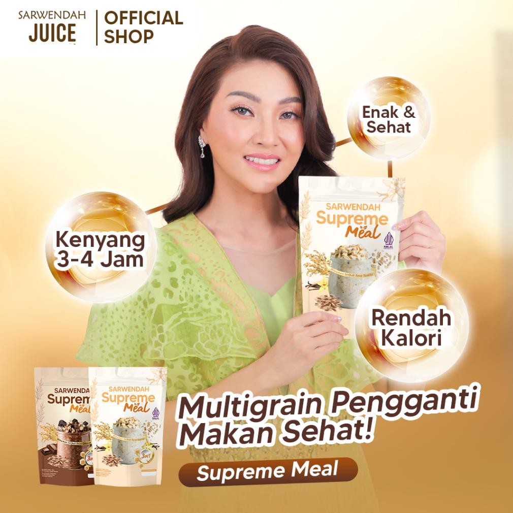 

Sarwendah Juice (Supreme Meal Isi 2) Sarwendah Supreme Meal 150 Gr Cokelat / Vanila- 2 Pcs