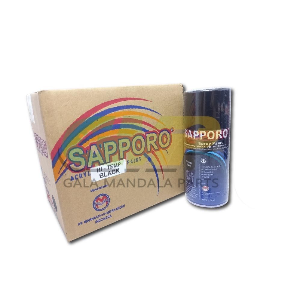 

SAPPORO Black HI-Temp Tahan Panas Cat Semprot Aerosol Paint Spray Pilox Terlaris