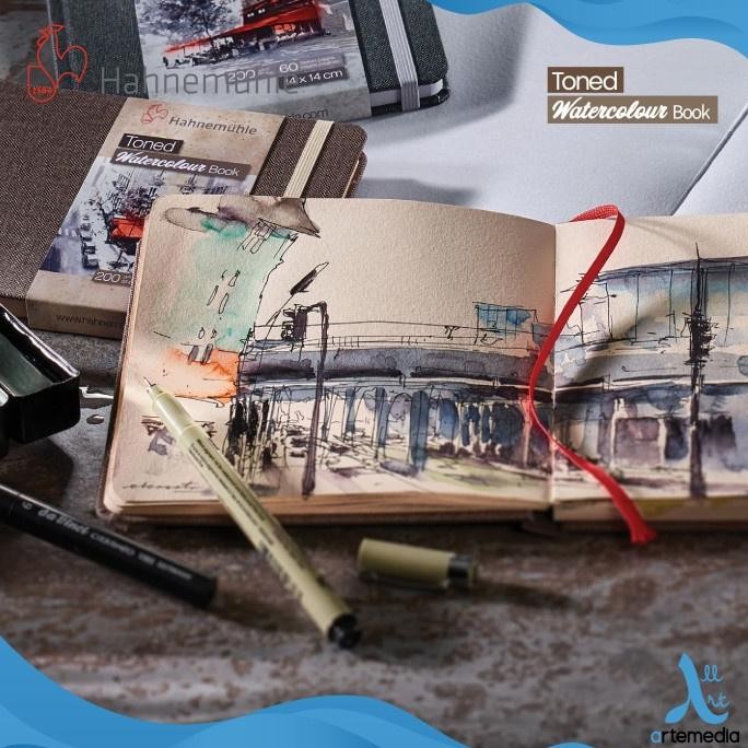 

Hahnemuhle Beige Toned Watercolor Paper Sketchbook Kertas Cat Air Terlaris