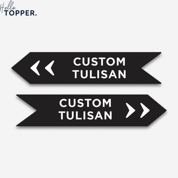 

Custom Tulisan Arah Panah Papan Sign Board Akrilik Print Label Acrylic Terlaris