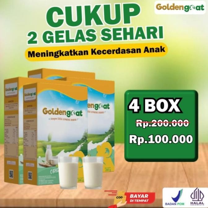 

(Expert) PAKET 4 BOX Goldengoat / Golden Goat - Susu Kambing Etawa Murni Original