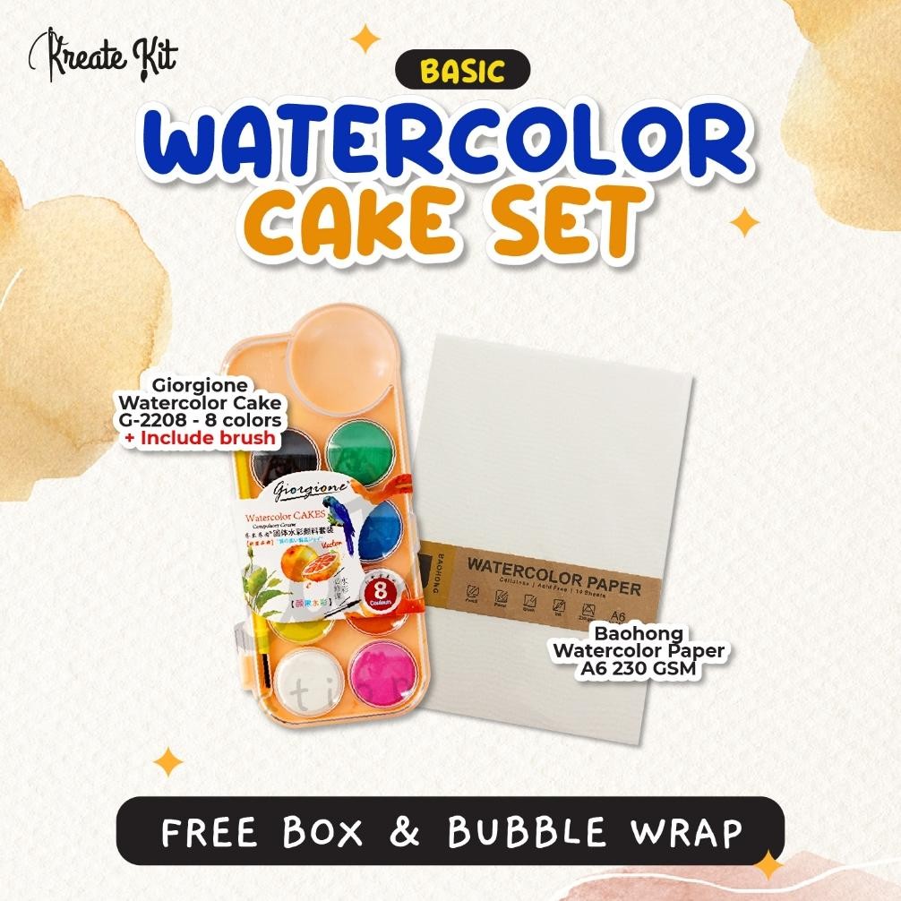 

Set Cat Air Padat Watercolor Cake Painting Series [Kreate.Kit] Terlaris