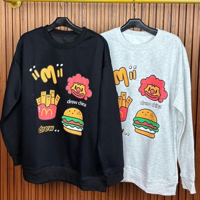 Grosir Sweater Import Drew China Katun Lengan Panjang Pria Jaket Unisex Atasan