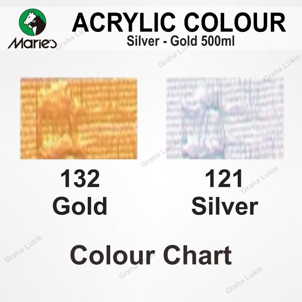 

MARIES ACRYLIC 500ML GOLD / SILVER - Cat Akrilik Gold / Silver 500ml Terlaris