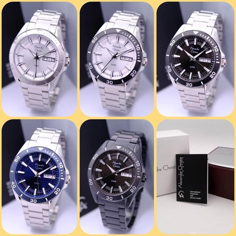 JAM TANGAN PRIA Alexandre Christie AC 6512 MC / AC 6512 / 6512 Stainless Steel Garansi 1 Tahun RB