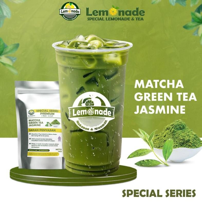 

ASLI BUBUK MINUMAN MATCHA JASMINE GREEN TEA 1KG - PREMIUM POWDER DRINK