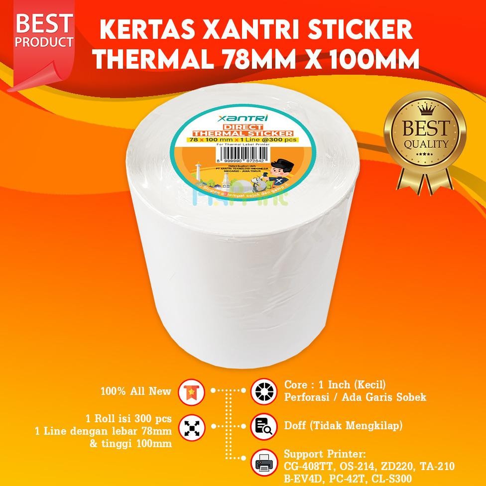 

Kertas Resi Label Thermall Barcode 78x100 100x100 100x150 Thermal Xantri Stiker Thermal Sticker berbagai ukuran Resi Marketplace JNE JNT Online shop 250 pcs, 300 pcs, 500 pcs RB07