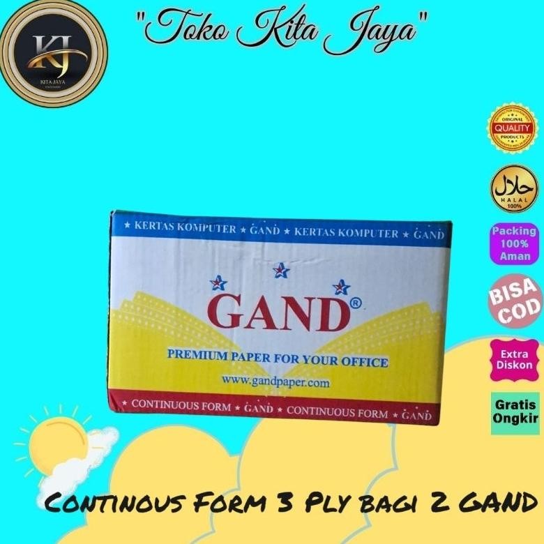 

Continous form gand 3ply 9,5X11/2 bagi 2 RB07