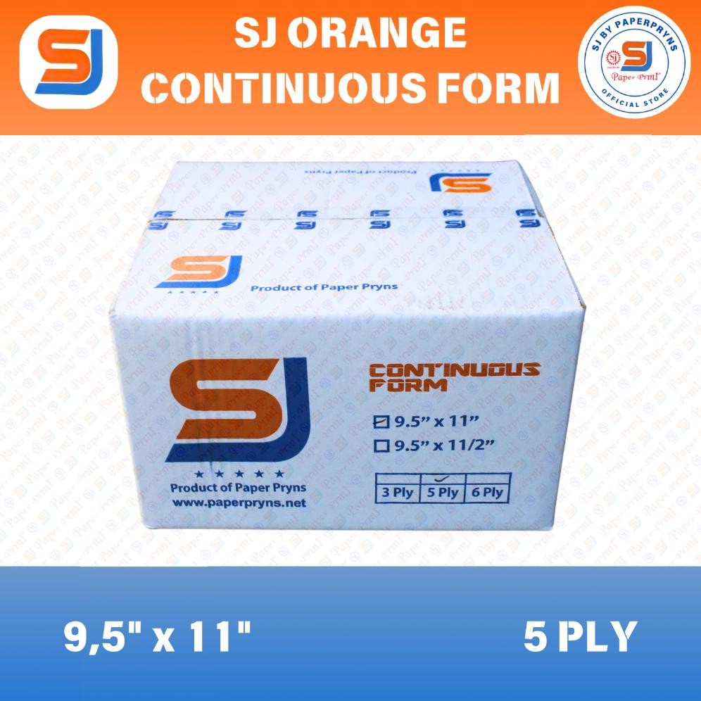 

SJ ORANGE Continuous Form 9,5" 11" - 5 PLY - NCR Sheets RB07