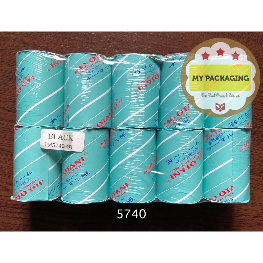 

Thermal OTANI 57 x 47 untuk mesin EDC / Mobile Priter - 10 Rol cetak HITAM RB07