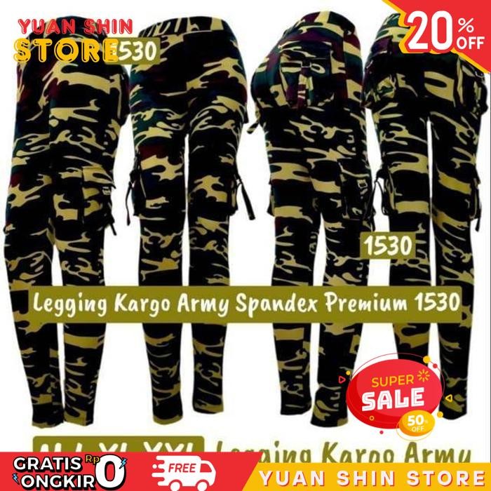 CELANA SENAM CARGO PANJANG ARMY | CELANA SENAM WANITA TERJAMIN BEST