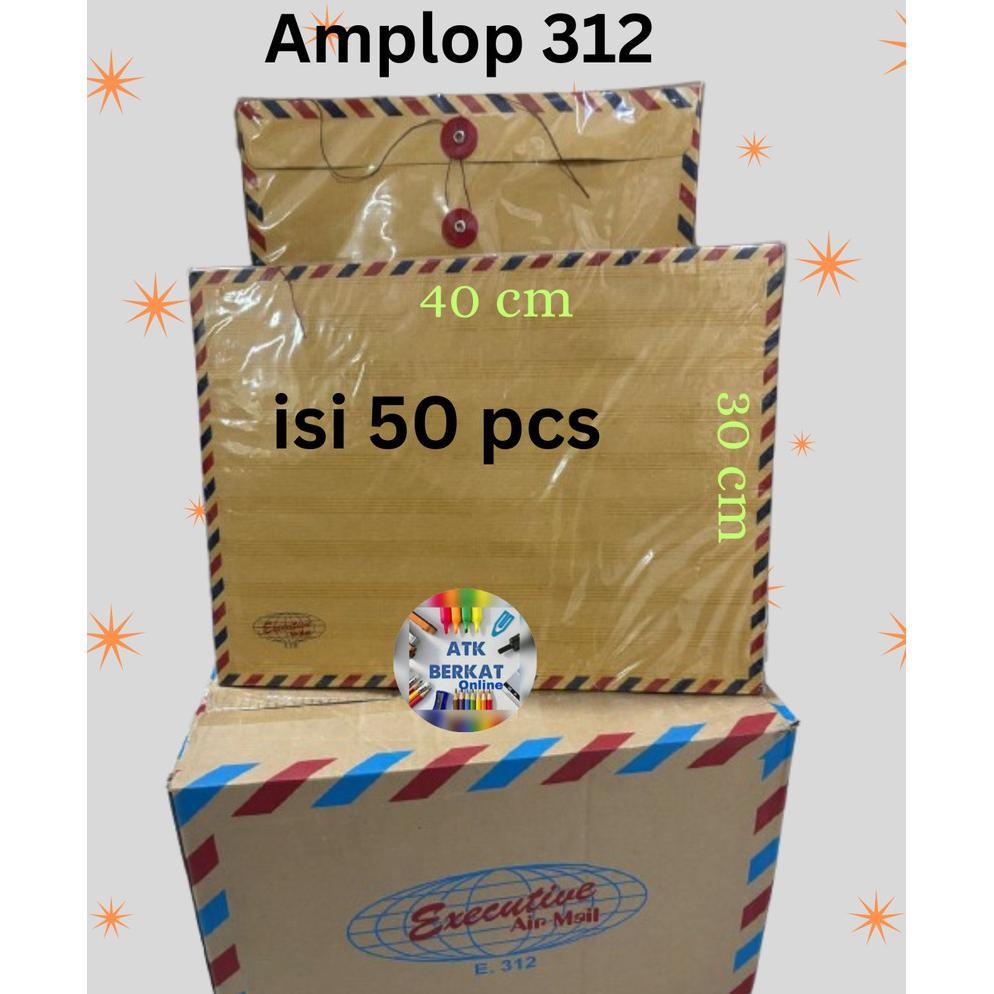 

Baru Amplop Coklat Air Mail Tali Executive 312 Isi 50 Lembar