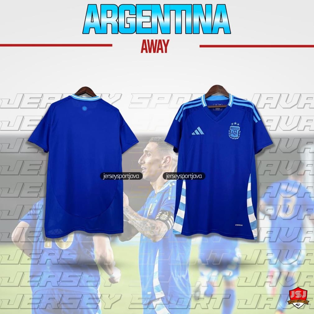 ( READY STOK ) JERSEY BAJU BOLA PRIA ARGENTINA AWAY BINTANG 3 / 2022 2023 2024 NEW GRADE ORI - IMPOR