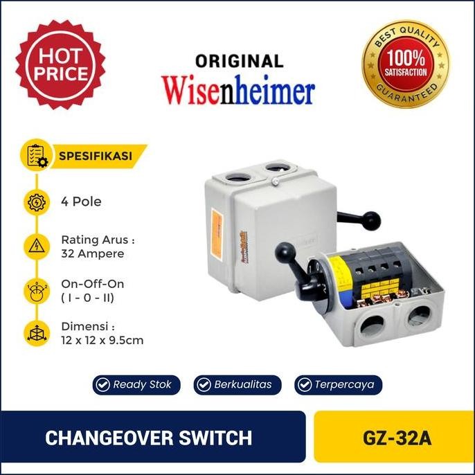 

Terlaris Change Over Switch 4P 32A Wisenheimer Cos Ohm Saklar Genset 32 A Ori