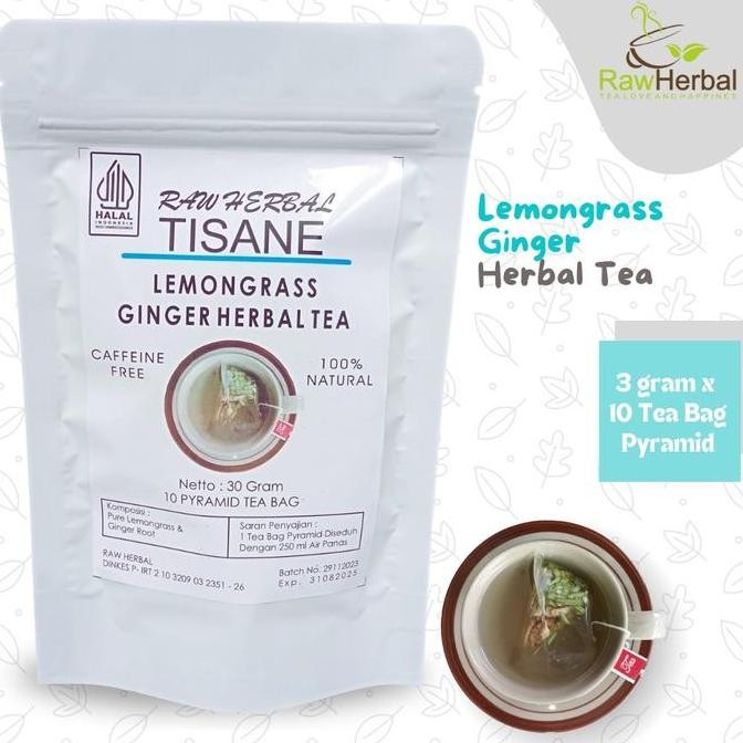 

SALE!!! Lemongrass Ginger Herbal Tea/Tea Bag Pyramid 3gr x 10 Tea Bag Pyramid