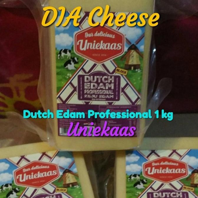

Baru Keju Edam Block Professional 1kg Uniekaas - Keju Holland