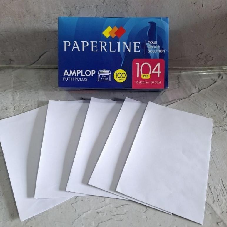 

Baru Amplop Paperline 104 Polos | 5 Pak Amplop Putih Polos Resmi