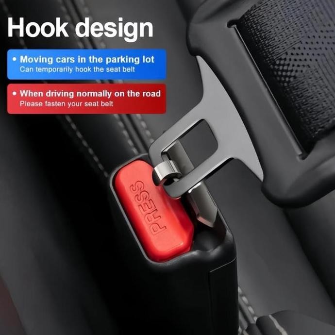 

Terlaris [Kerde]2Pcs Colokan Seat Belt Penghilang Bunyi Sabuk Pengaman Bahan Besi Premium Model Kait/ Safety Seat Belt Buckle Alarm Buzzer Stopper / Interior Mobil Car