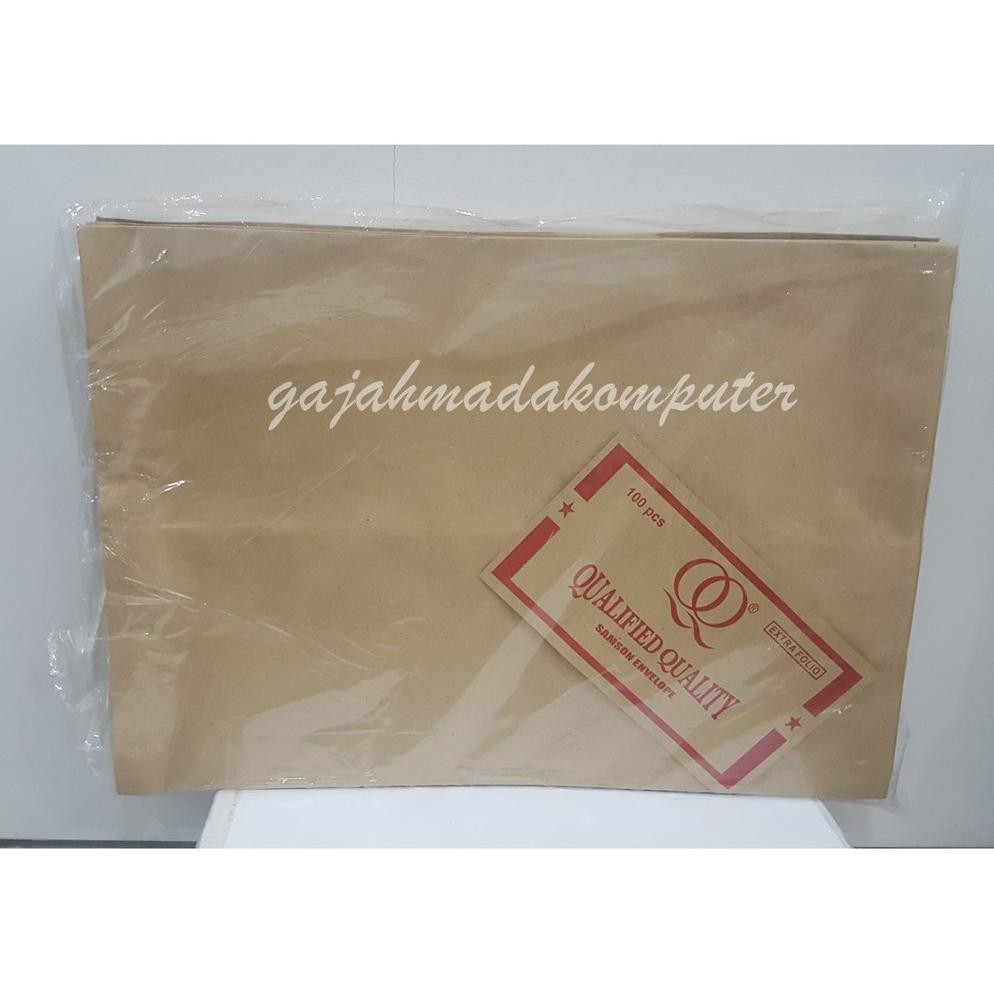 

Baru Amplop Coklat Samson E Premier/QQ - Extra Folio 27x40cm Isi 100pcs