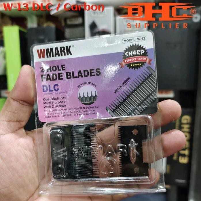 Terlaris Mata Pisau Mesin Cukur Rambut W-13 Dlc Black Carbon Blade Wmark Wahl Dll Gigi Mesin Cukur S