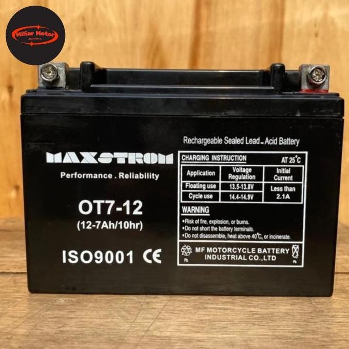 

Terlaris Aki Kering Vrla Maxstrom Ot Baut 12V 7Ah Ot7-12 Genset 3800W Ups
