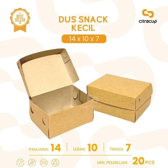 (Expert) Dus Snack Kraft 14x10x7/ box snack/ Dus Bolu/ dus donat/ dus kue/