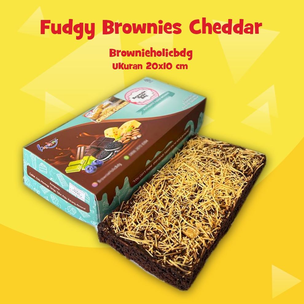 

Baru Brownies Keju Cheddar Fudgy | Brownieholicbdg Premium Lembut Lumer