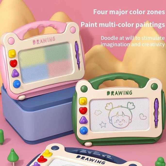 Terlaris Mainan Meja Papan Tulis Magnetic Anak-Anak/Meja Belajar Meja Lipat Anak Magnetic/Mainan Pap