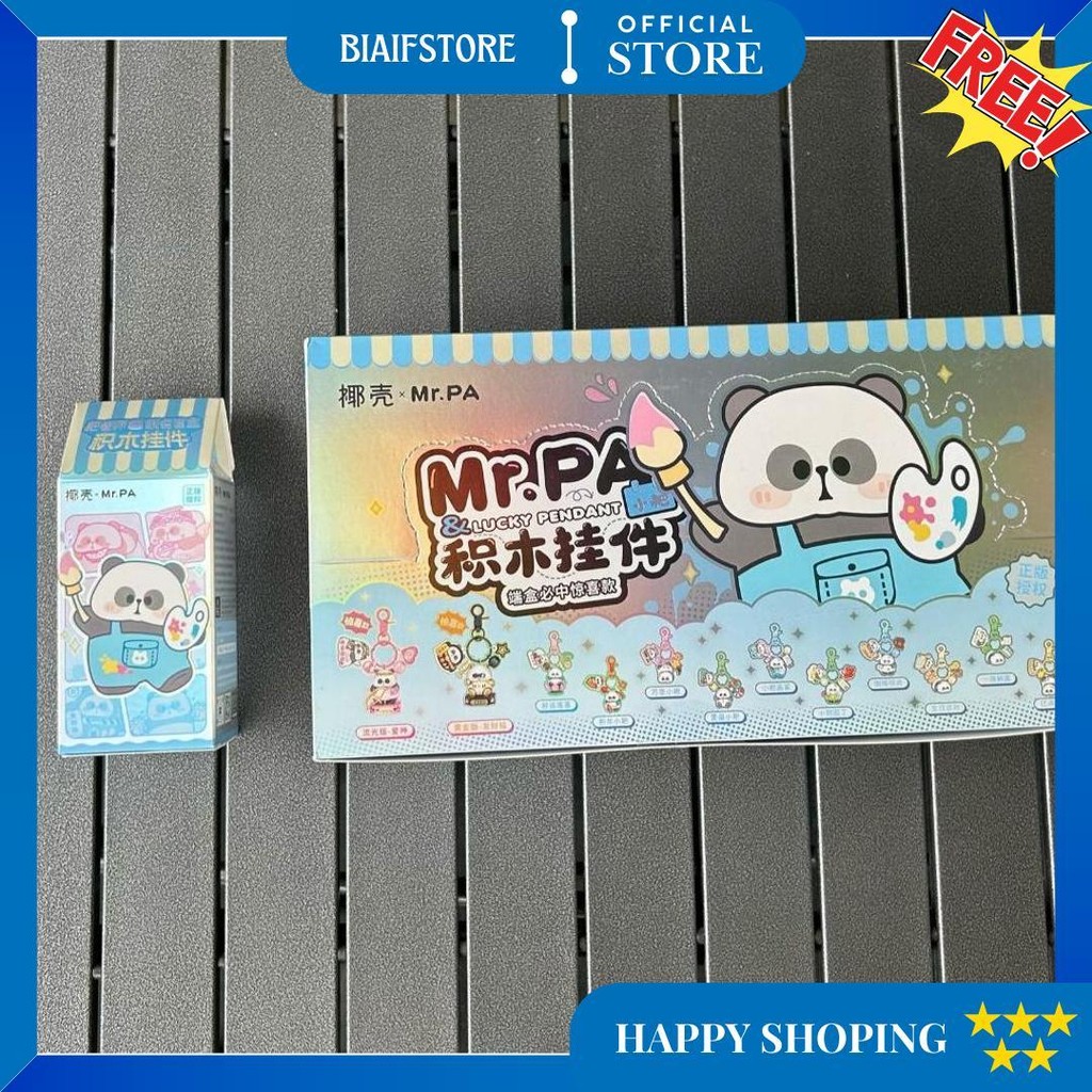 Loz Blind Box Keychain Mr Pa - Loz Original - Diy Keychain - Gantungan Kunci Mr. Pa Lucky Pendant Co