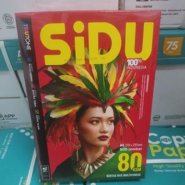 

Sale! Kertas Hvs A4 80 Gram Sinar Dunia Sidu - 1 Rim 500 Lembar