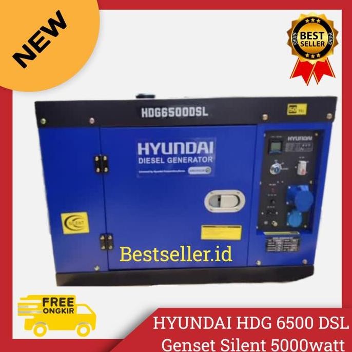 

Terlaris Genset Silent 5000 Watt 5 Kva Hyundai Hdg65000Dsl Original Terbaik